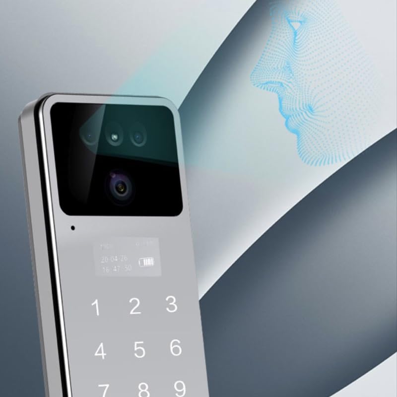 with A Camera Voice Intercom Recognition Smart Door Lock Fingerprint Password
