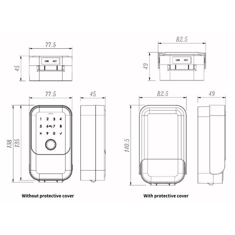 Aluminum Alloy Fingerprint Lock Smart Electronic