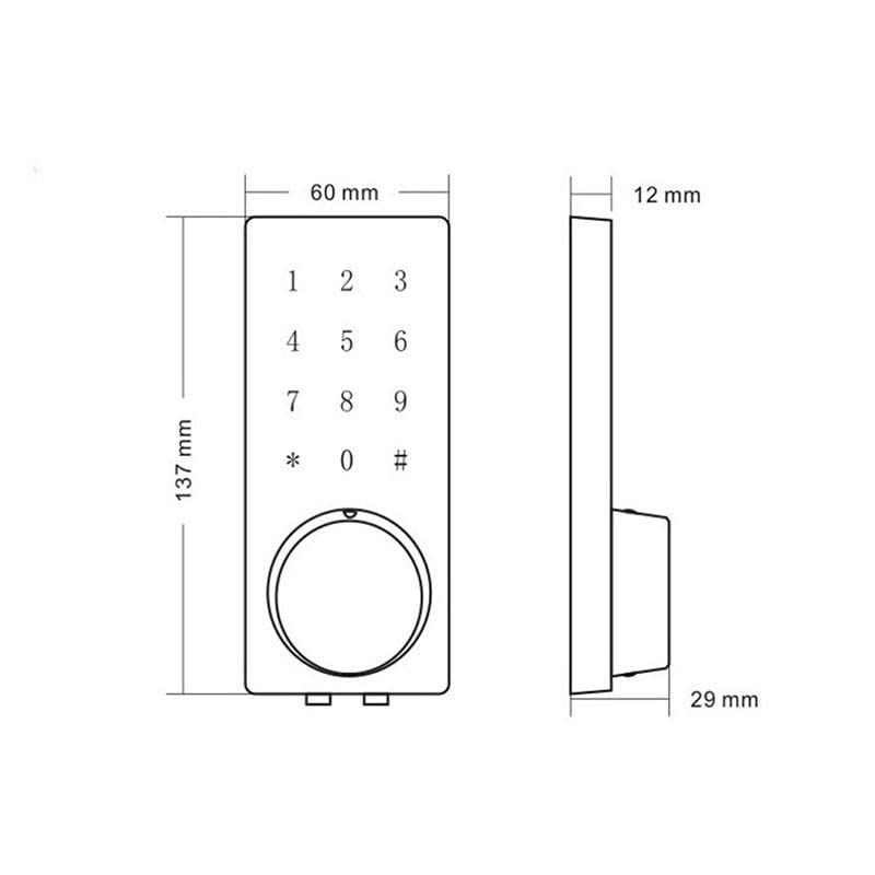 Zinc Alloy Keypad Electronic Smart Door Lock (Password Keyless Entry)