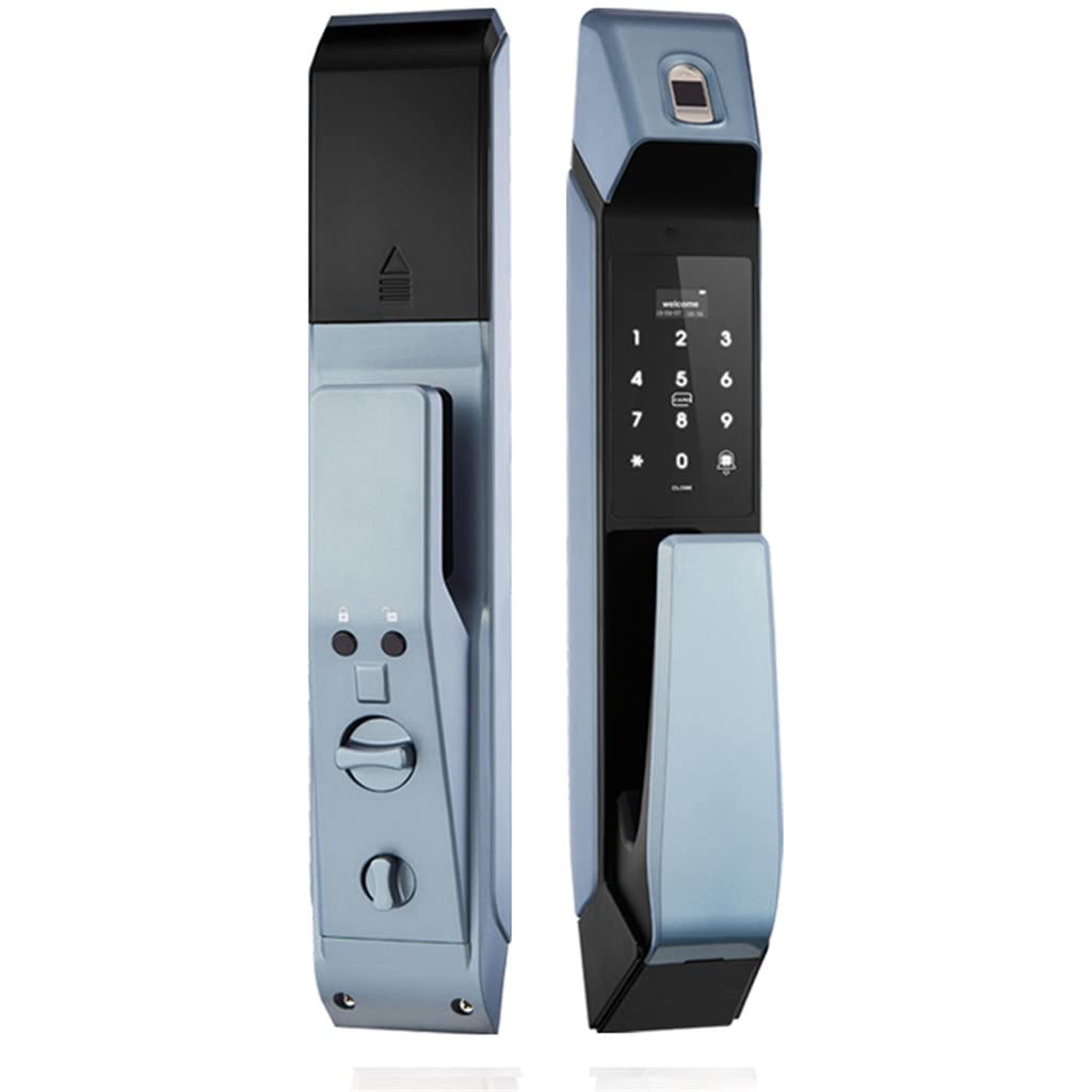 Fingerprint Keyless Smart Door Lock with Doorbell (Auto Lock, Card & Password)