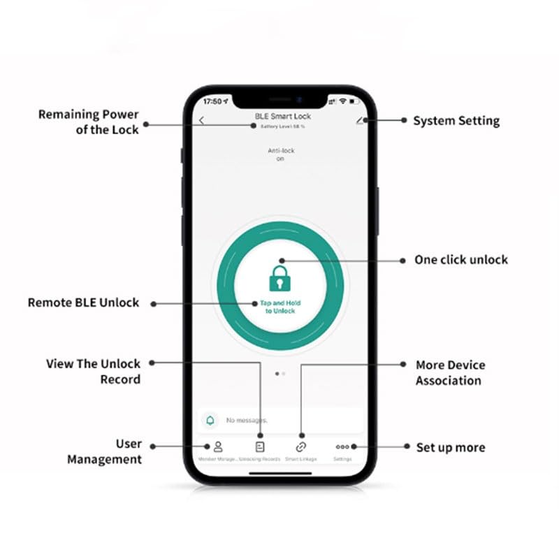 Aluminum Alloy Fingerprint Lock Smart Electronic