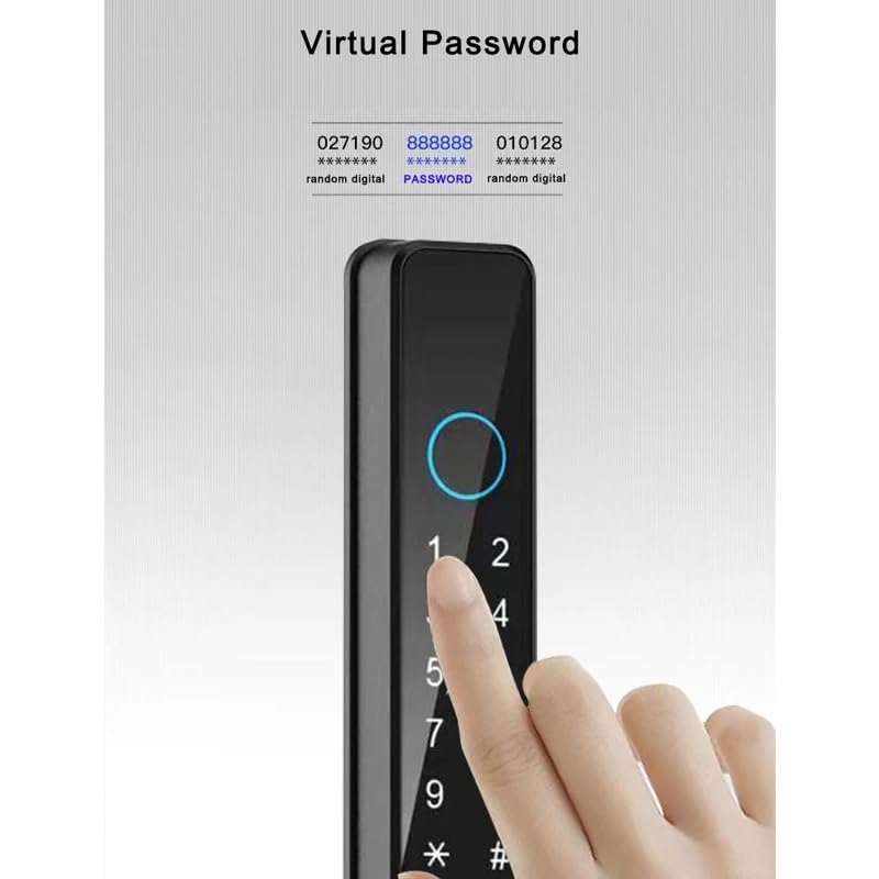 Tuya App Waterproof Fingerprint Push-Pull Smart Door Lock