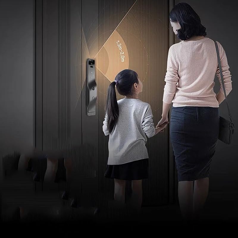 with A Camera Voice Intercom Recognition Smart Door Lock Fingerprint Password