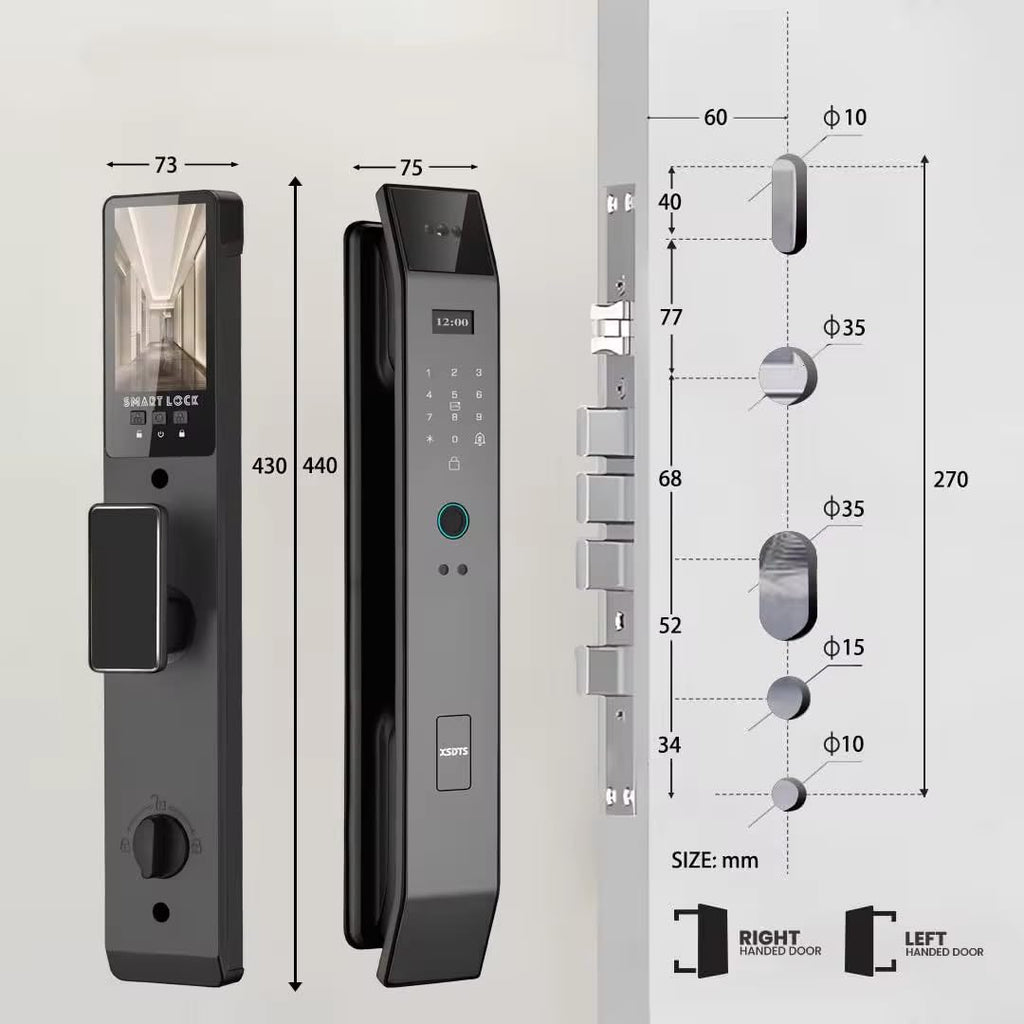 3D Face Recognition Video Smart Lock with Screen