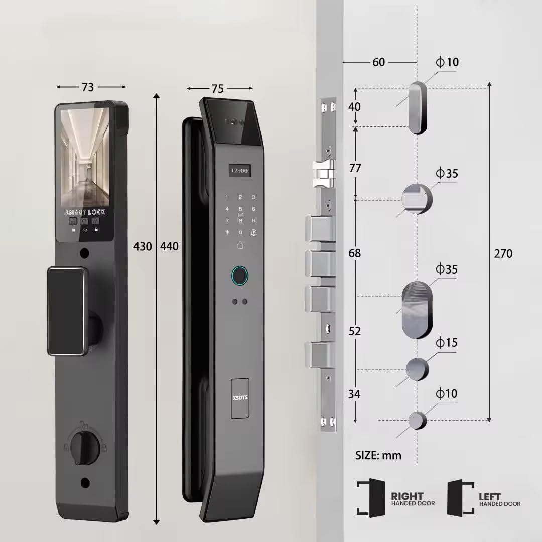 3D Face Recognition Video Smart Lock with Screen