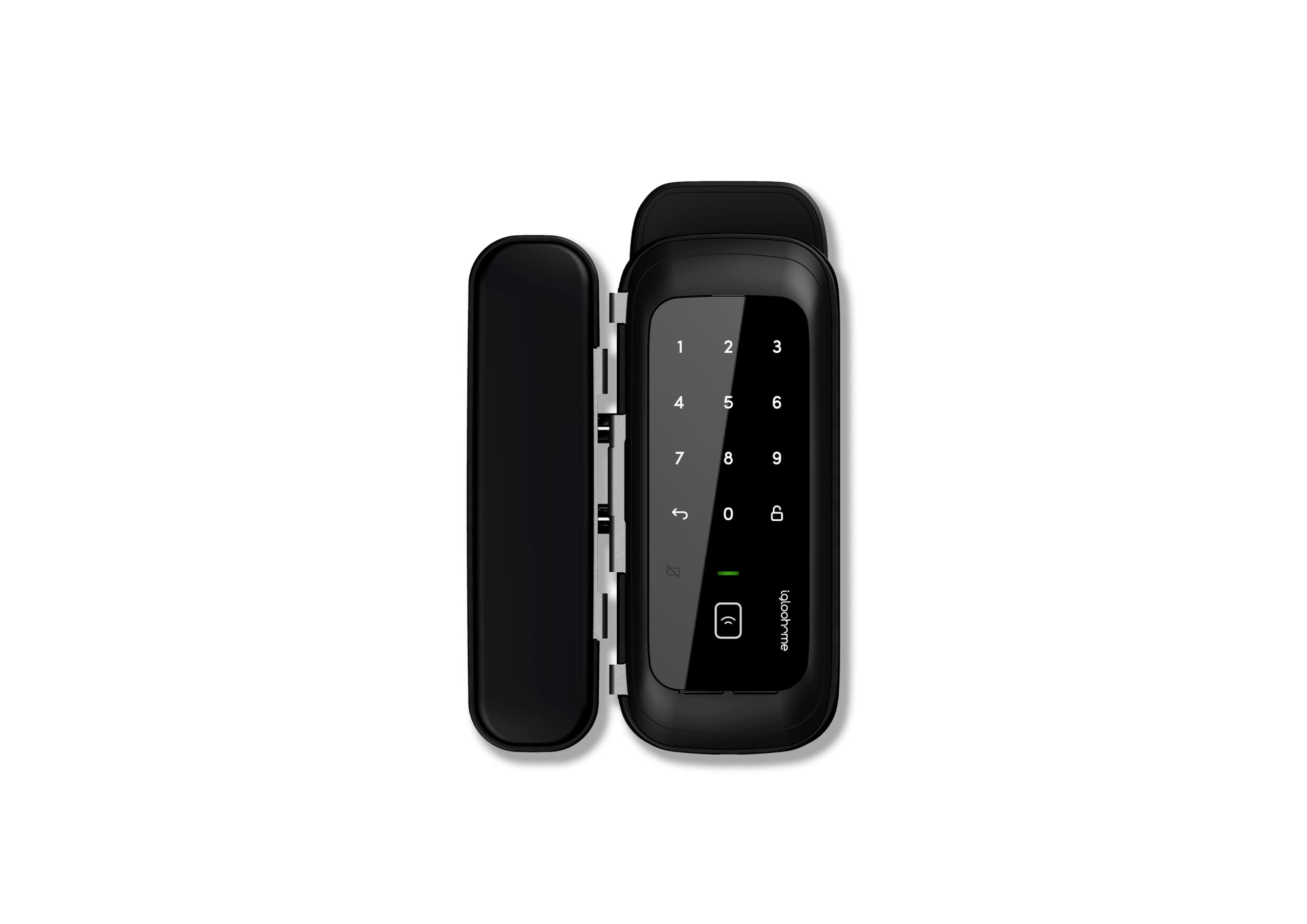 Smart Glass Door Keyless Lock (Bluetooth App Keypad & Fob Control)