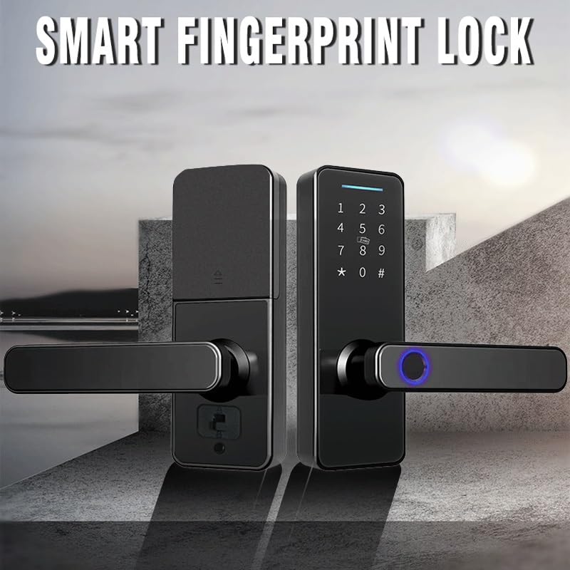 Smart Door Lock App Remote Unlocking Keyless Electronic Biometric Fingerprint Home