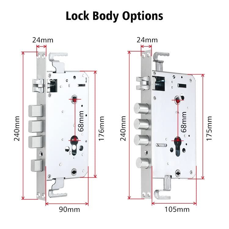 Fingerprint Keyless Smart Door Lock with Doorbell (Auto Lock, Card & Password)