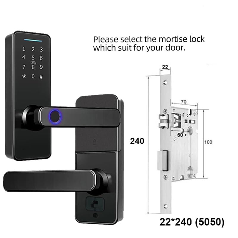 Smart Door Lock App Remote Unlocking Keyless Electronic Biometric Fingerprint Home