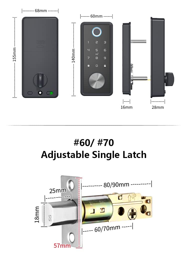 App Electronic Deadbolt Smart Door Lock (Home Office Apartment Hotel Use)