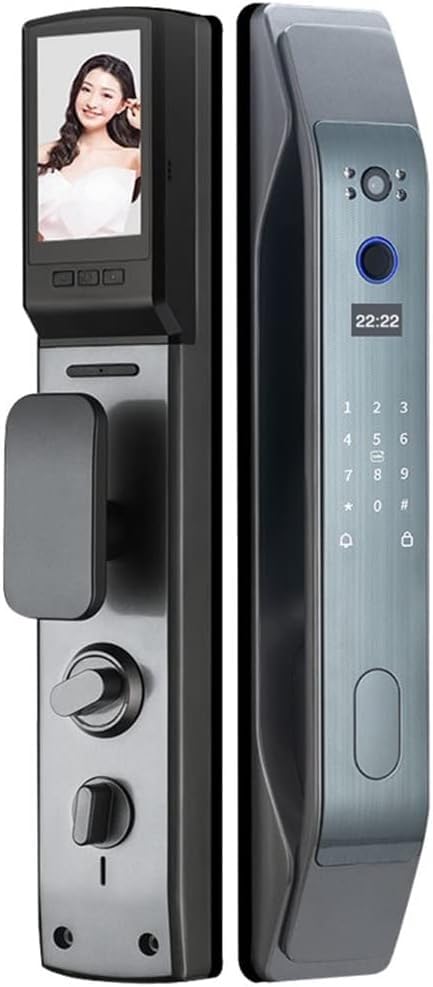 App Remote Fingerprint Smart Door Lock (IC Card & Password Unlock, USB Emergency Power)