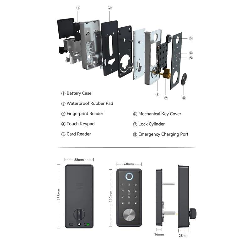Fingerprint Keypad Deadbolt Lock