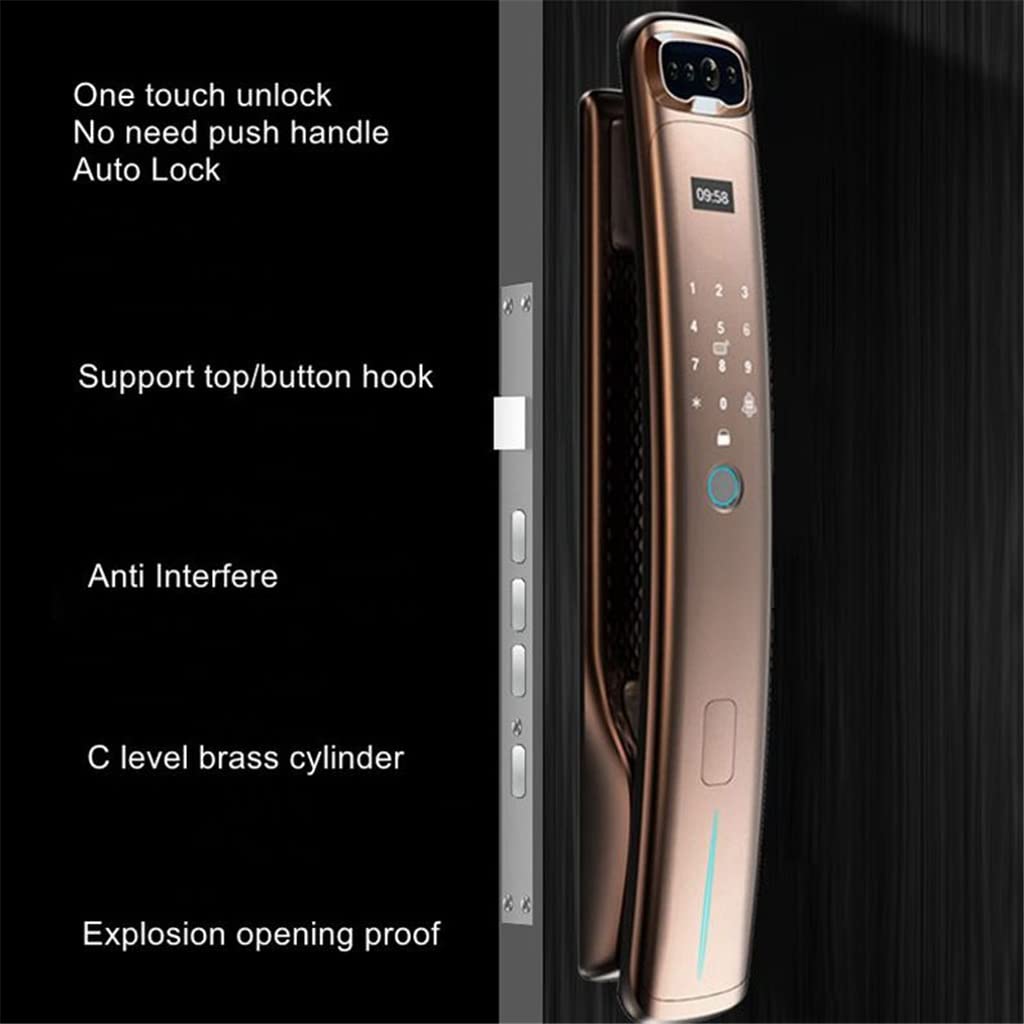 3D Fingerprint Recognition Smart Door Lock (App + IC Card + Password)