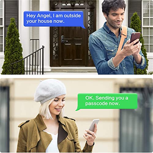 Fingerprint Smart Door Lock with Handle & Keypad, Keyless Entry App Remote Access, Alexa & Google Compatible
