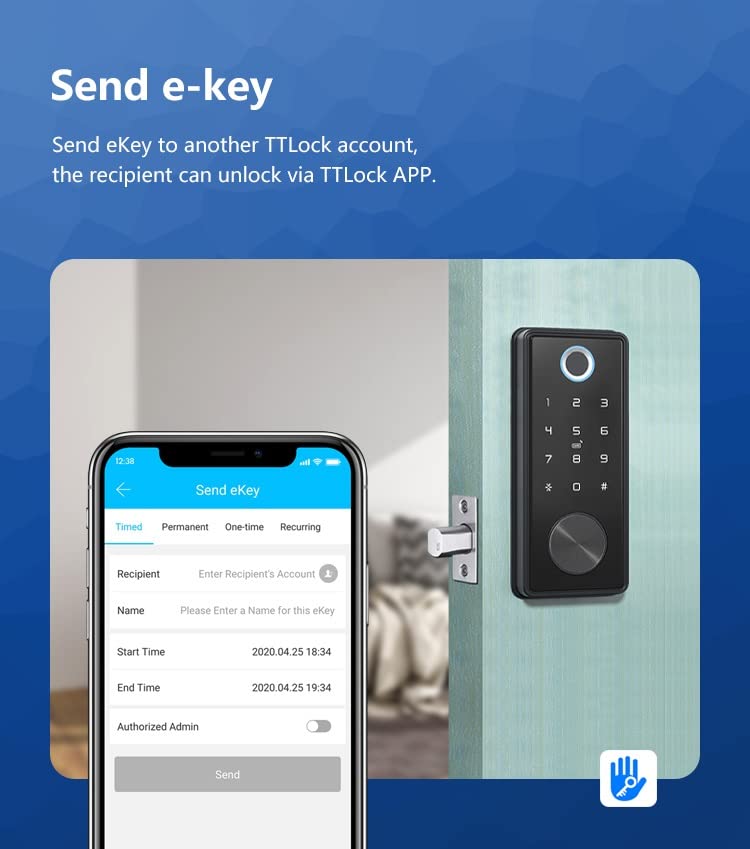 App Electronic Deadbolt Smart Door Lock (Keypad & Digital Access)