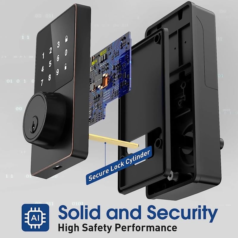 Touchscreen Keypad Smart Door Lock (Password + App Keyless Entry)