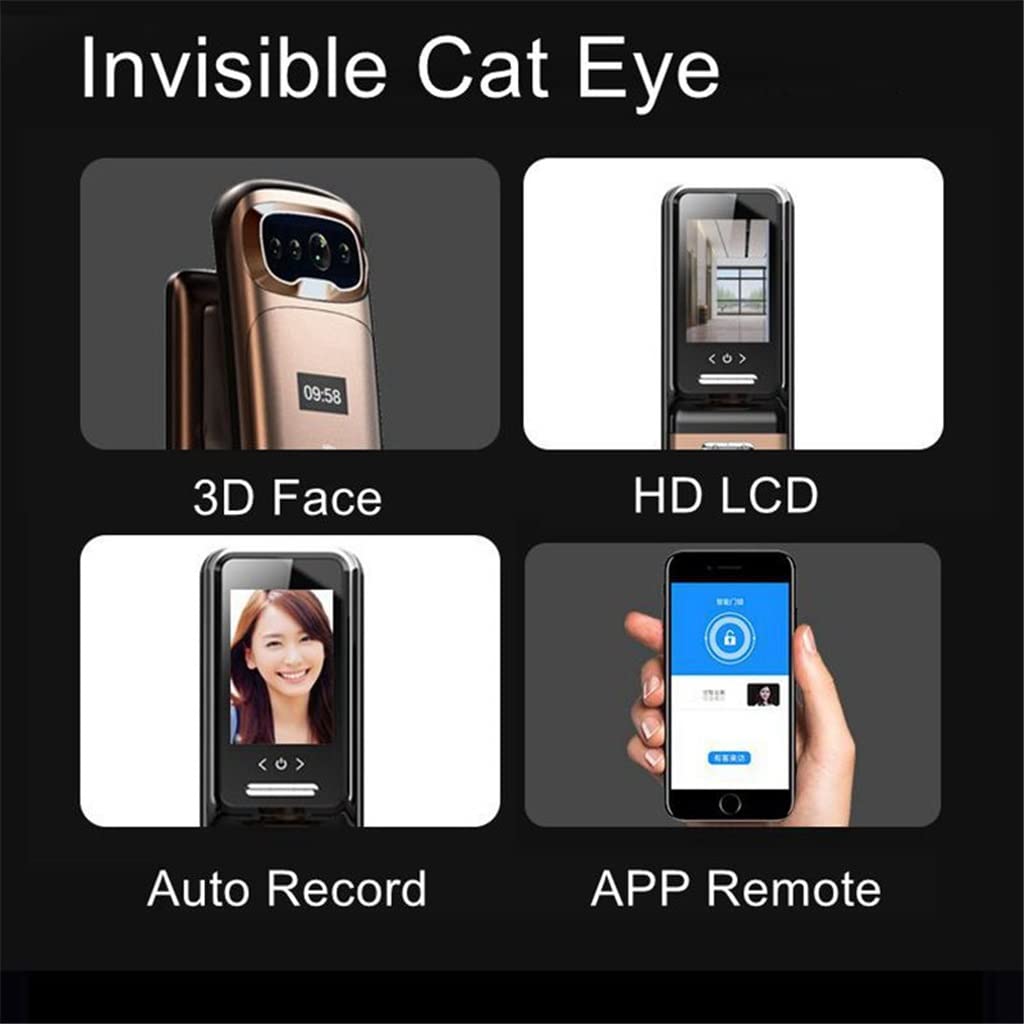 3D Fingerprint Recognition Smart Door Lock (App + IC Card + Password)