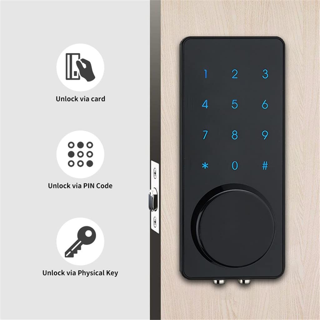 Touchscreen Keypad Smart Door Lock (Password + IC Card + Mechanical Key)