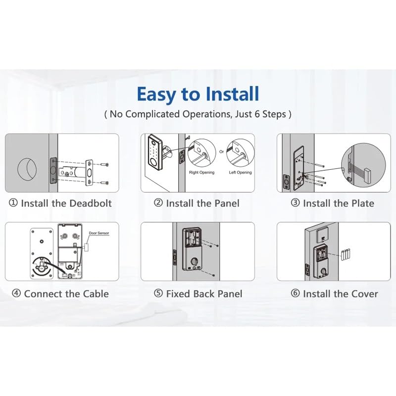 Fingerprint Keypad Deadbolt Lock
