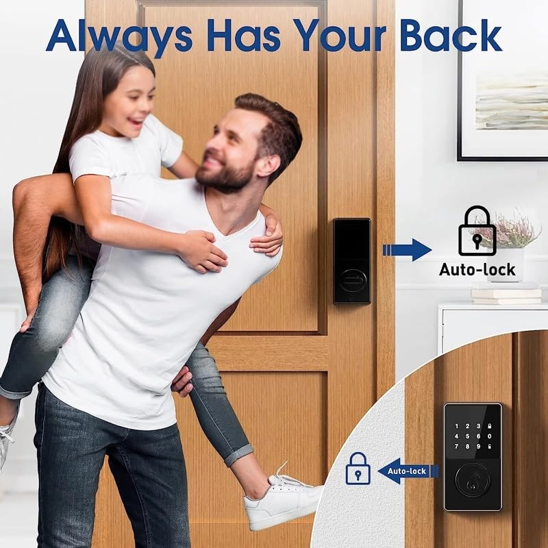 Touchscreen Keypad Smart Door Lock (Password + App Keyless Entry)