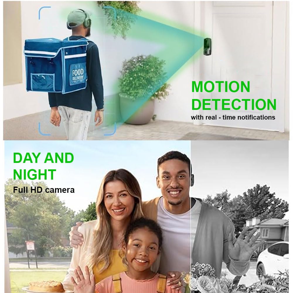 2K Camera Fingerprint Smart Door Lock (WiFi App, Video Doorbell, Airbnb Use)