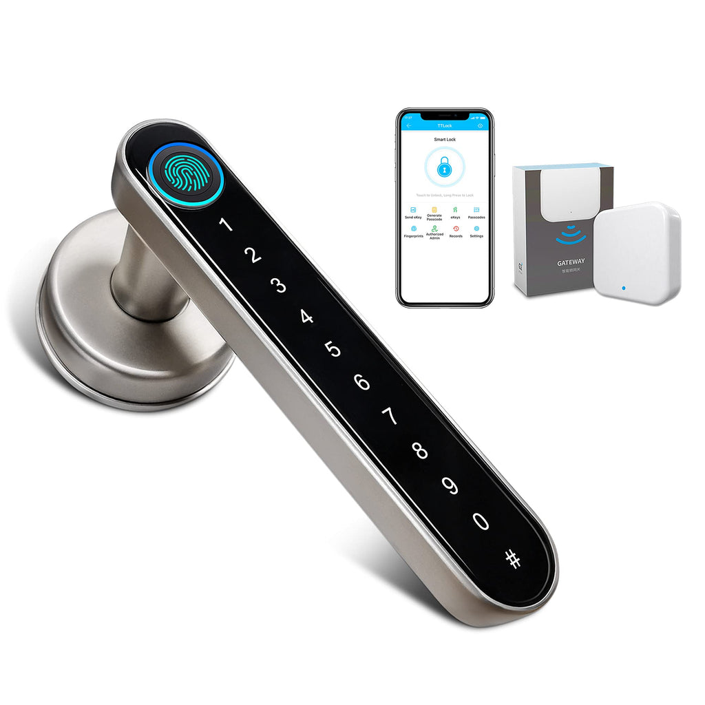 WiFi Fingerprint Smart Door Lock (TTLock App + Gateway Control)