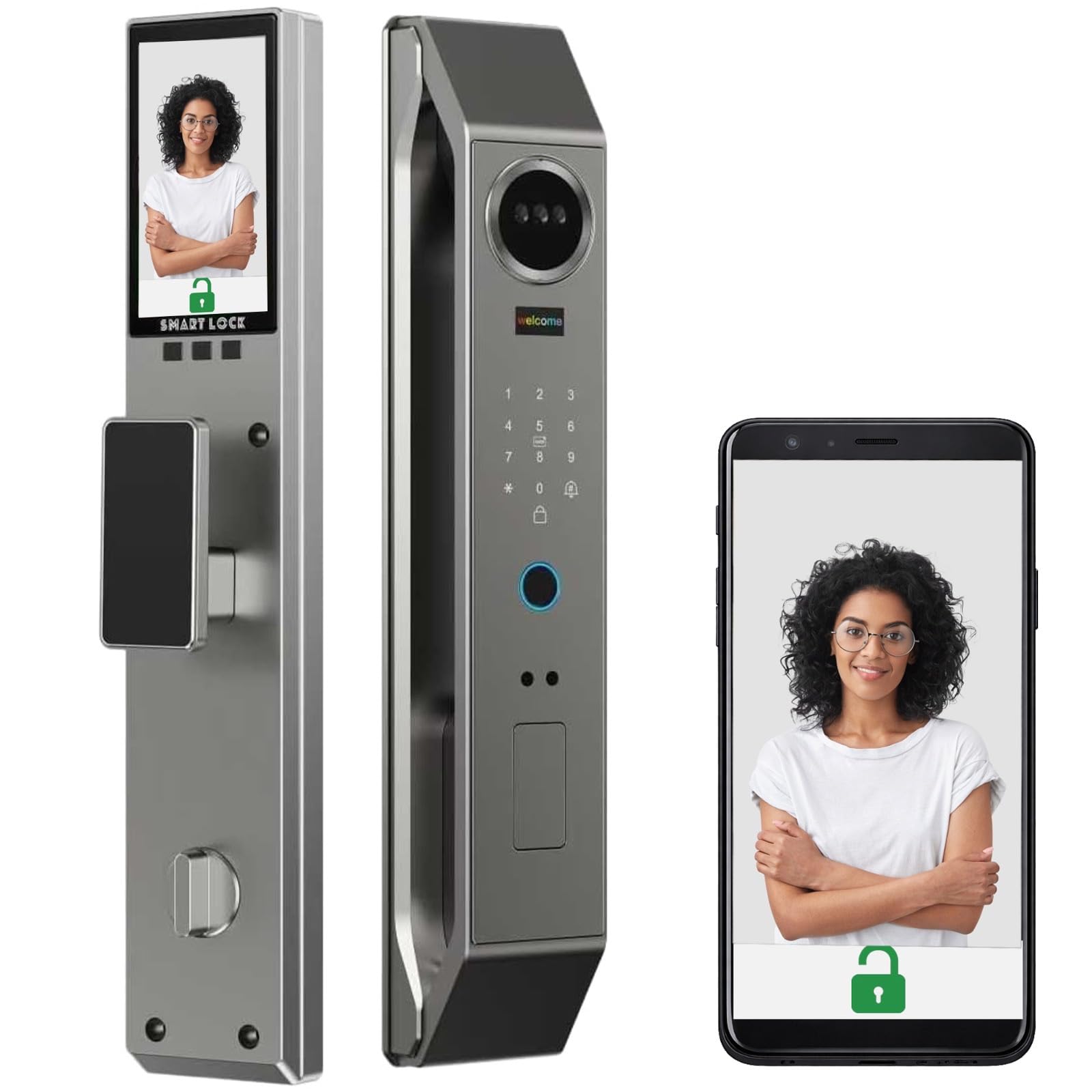 3D Face Recognition Video Smart Lock with Screen