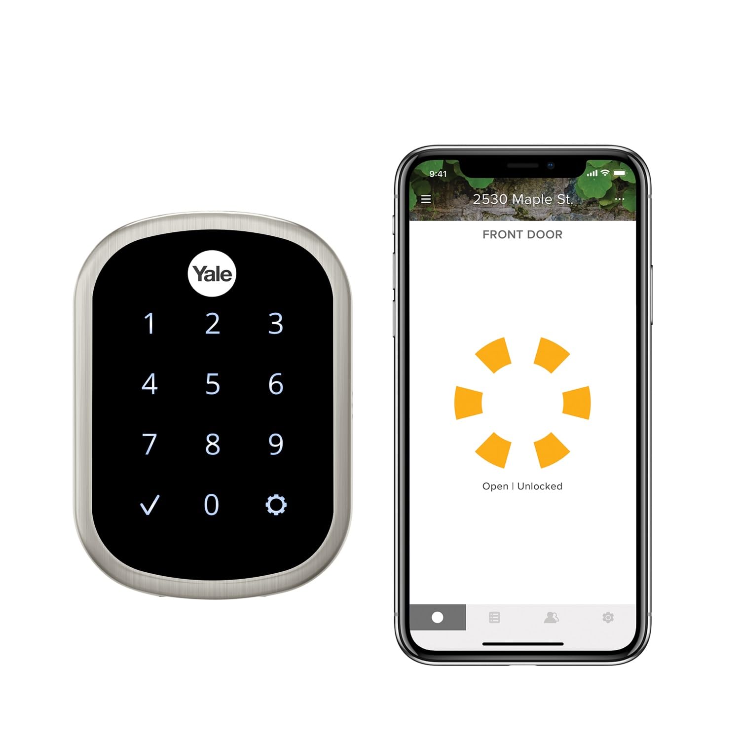 Touchscreen Keypad Keyless Deadbolt Lock (Yale Security, Satin Nickel)