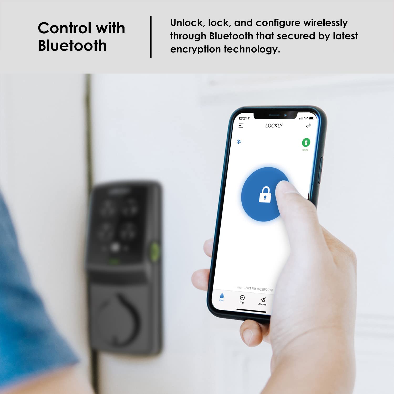 Fingerprint RFID Keypad Smart Deadbolt Lock (Bluetooth App Control)