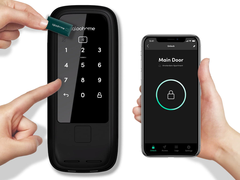 Smart Rim Lock Keypad Bluetooth Access Lock (App Code & Fob Control)