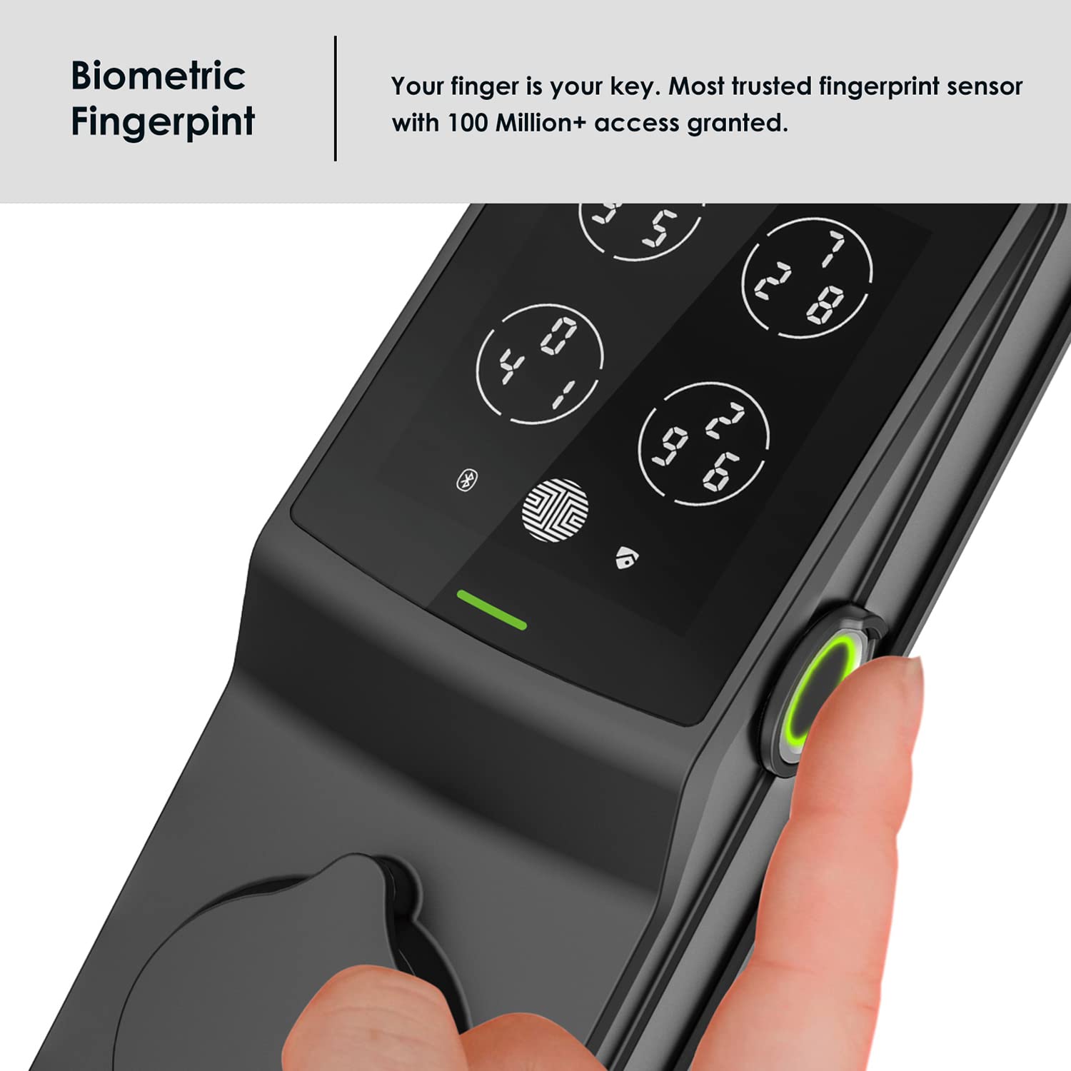 Fingerprint RFID Keypad Smart Deadbolt Lock (Bluetooth App Control)