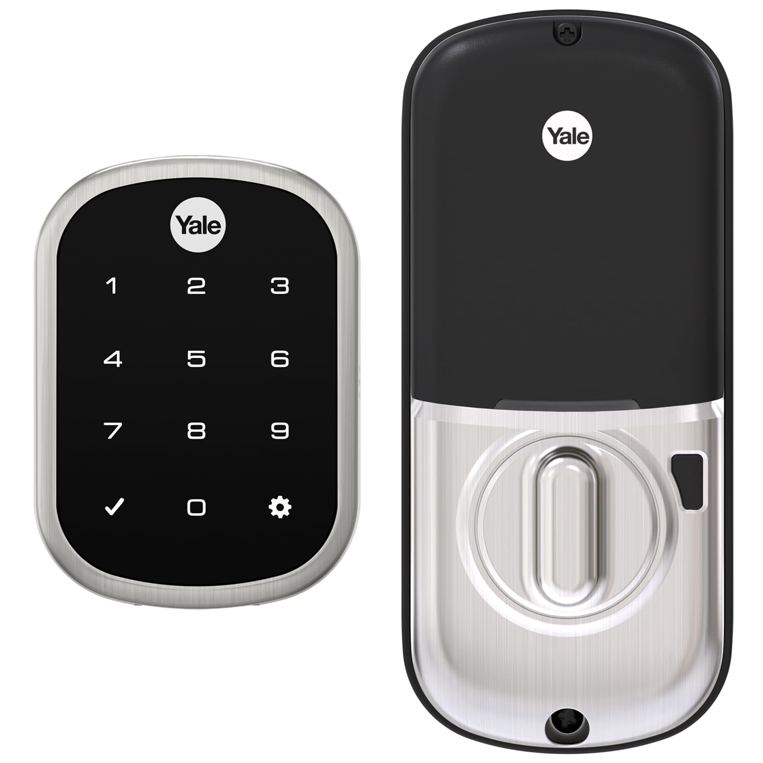 Touchscreen Keypad Keyless Deadbolt Lock (Yale Security, Satin Nickel)