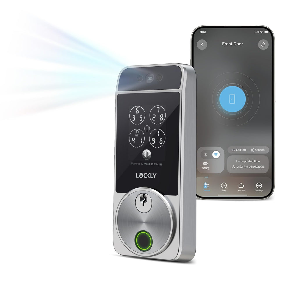 Smart Lock with Facial Recognition & Fingerprint Keyless Entry, WiFi Deadbolt, App Control, Keypad, Apple Home Key