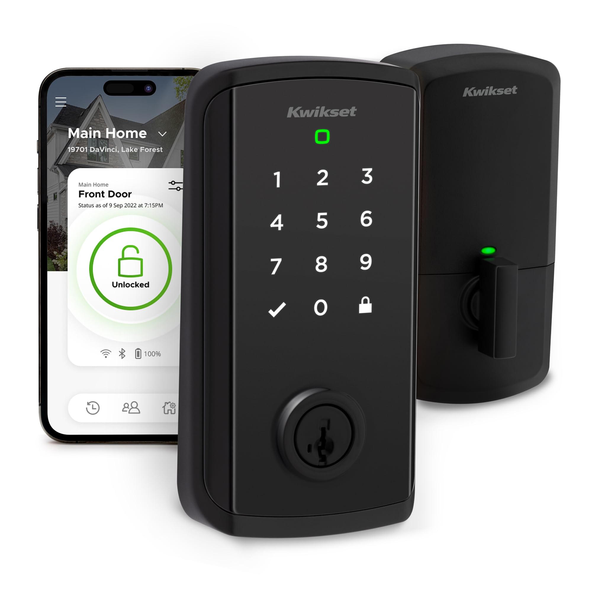 Smart WiFi & Matter Deadbolt Lock, Keyless Entry, App Control, Auto-Unlock, Easy Install