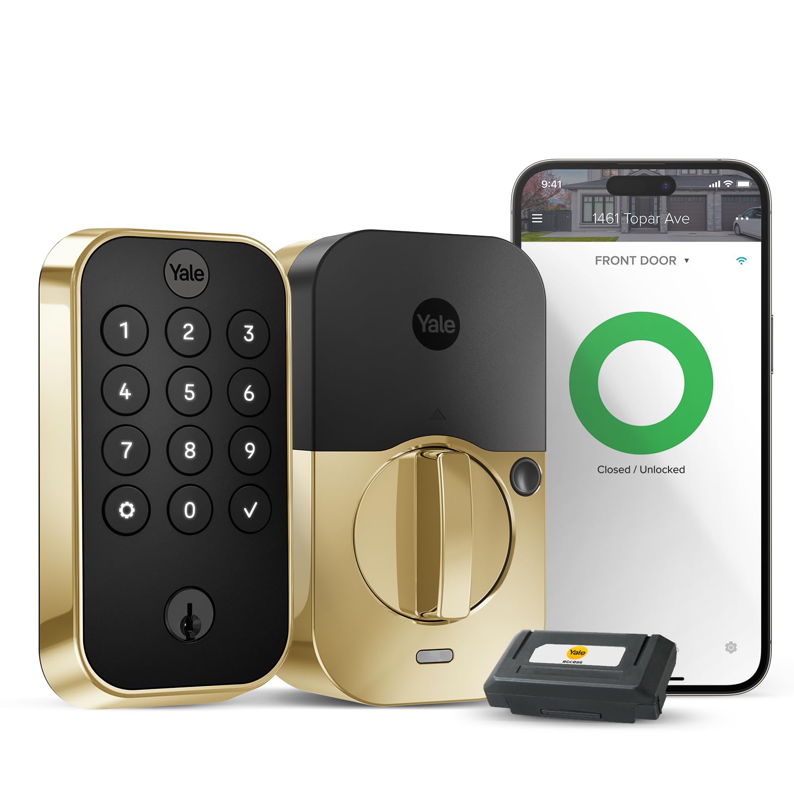 WiFi Keypad Smart Deadbolt Lock (Yale Assure Lock 2, Remote Access)
