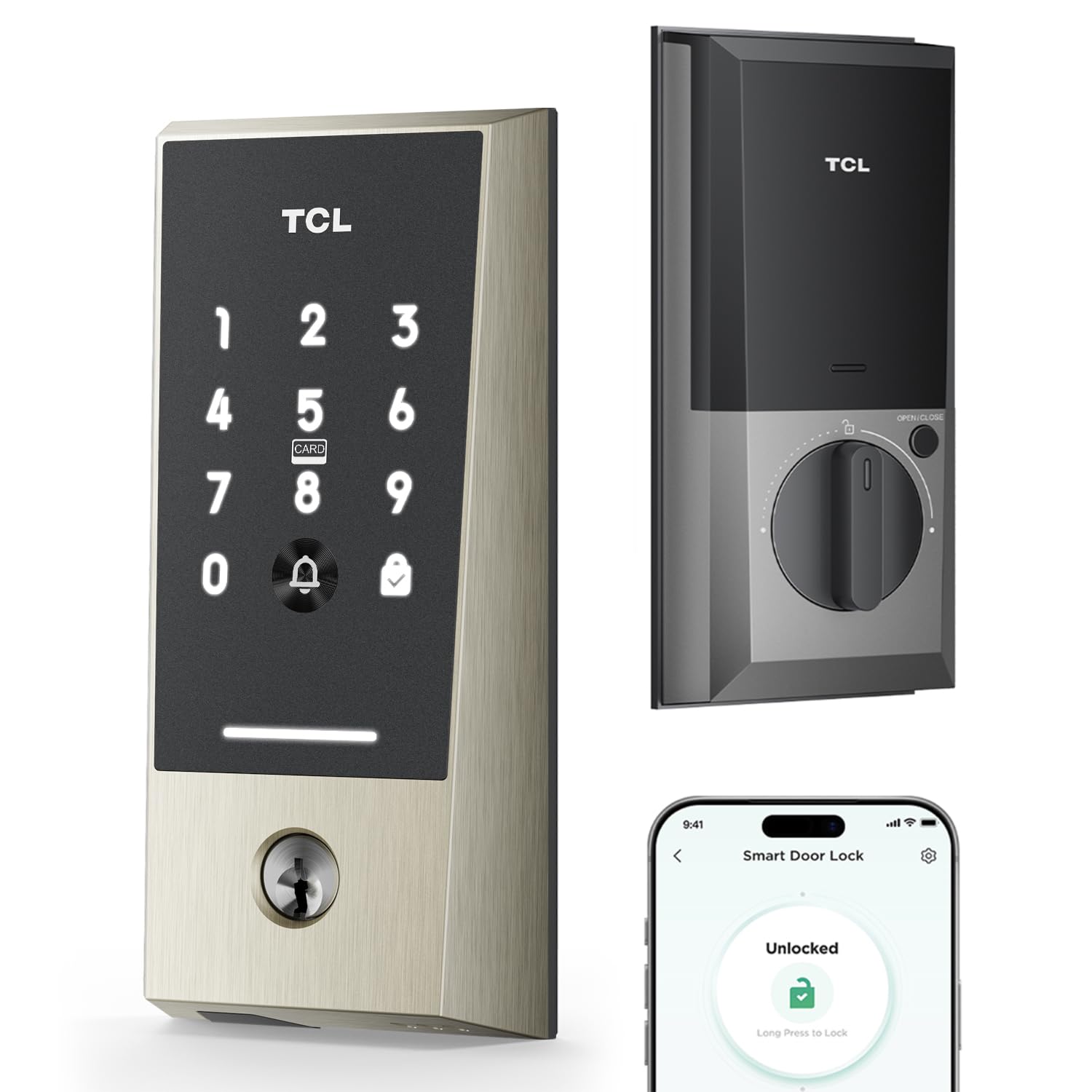 Smart Fingerprint Deadbolt Lock with Keypad, App Control, Auto-Lock, Alexa & Google Compatible