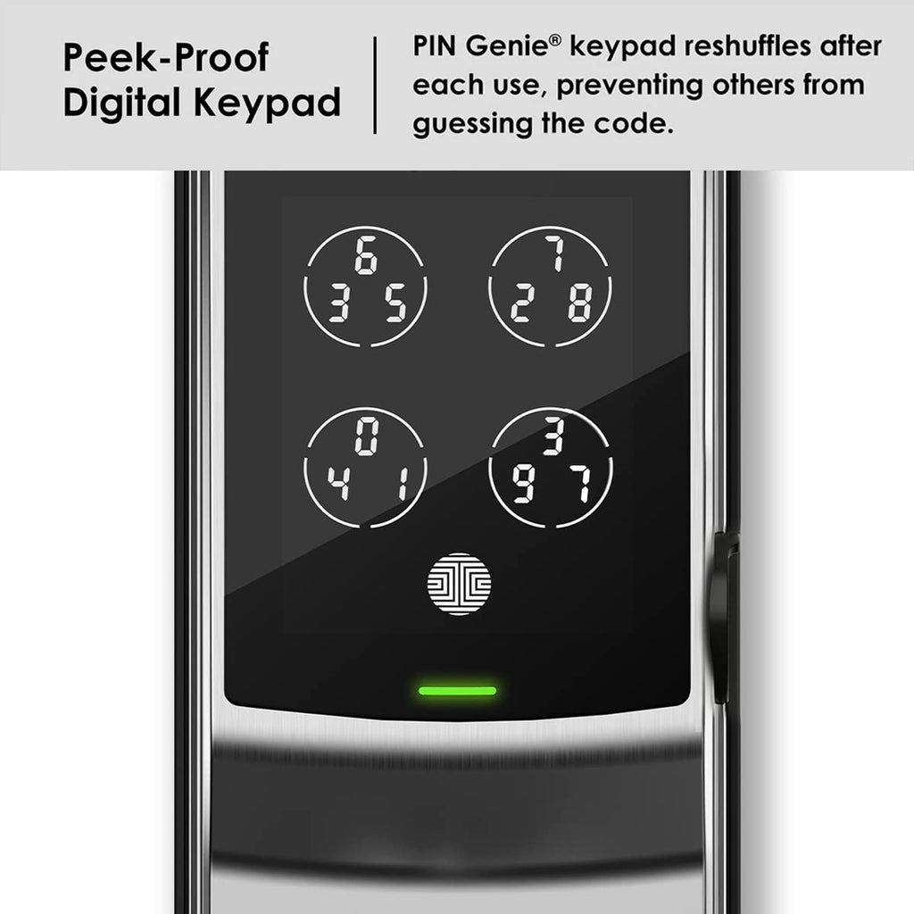 Fingerprint RFID Smart Deadbolt Lock (PIN Genie Keypad, App Control)