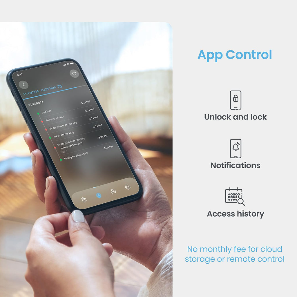 Smart Lock with Facial Recognition & Fingerprint Keyless Entry, WiFi Deadbolt, App Control, Keypad, Apple Home Key
