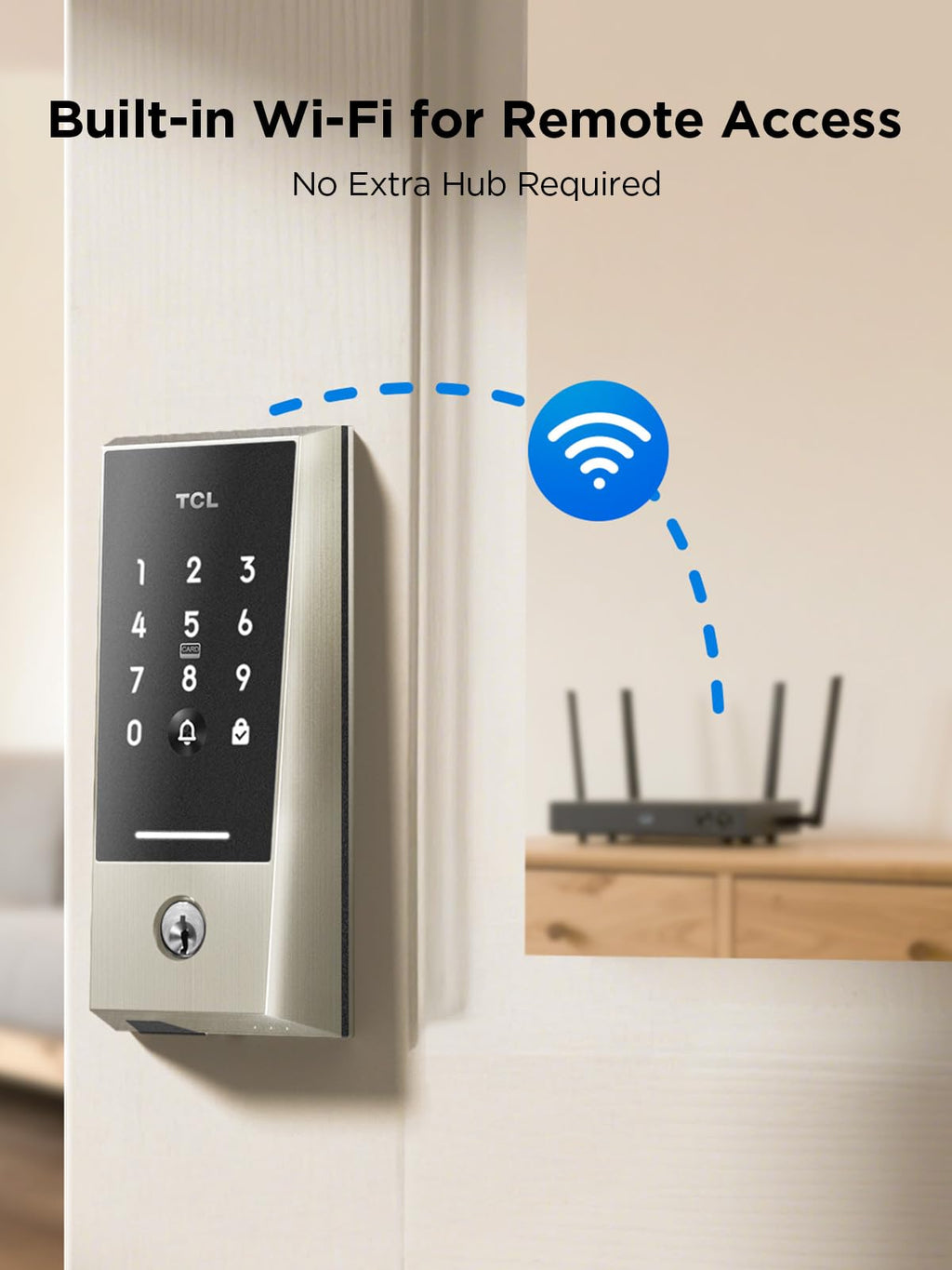 Smart Fingerprint Deadbolt Lock with Keypad, App Control, Auto-Lock, Alexa & Google Compatible