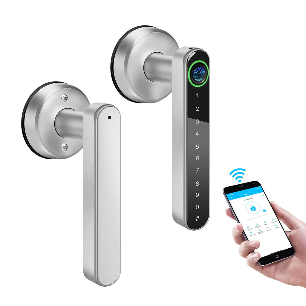 WiFi Fingerprint Smart Lever Door Lock (TTLock App Keypad Handle Lock)