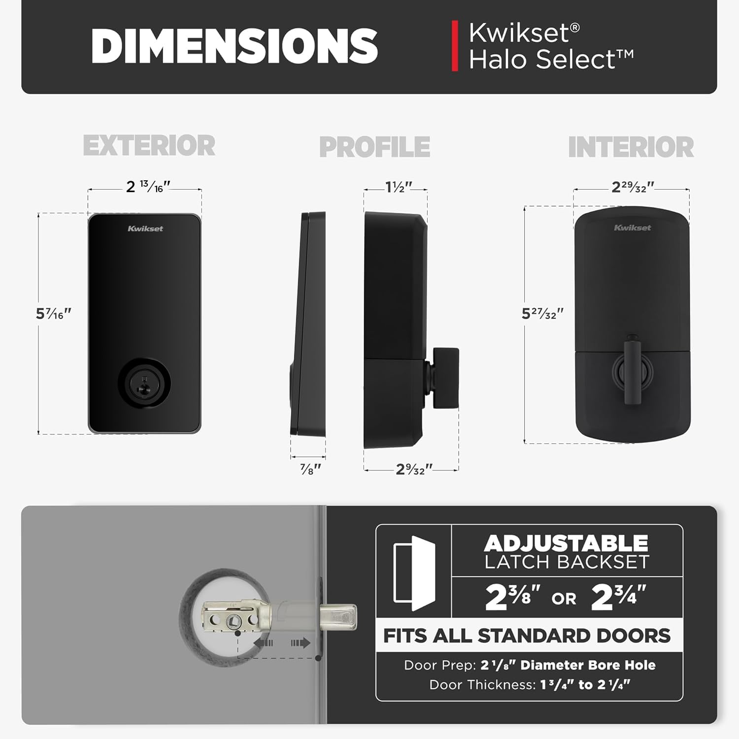 Smart WiFi & Matter Deadbolt Lock, Keyless Entry, App Control, Auto-Unlock, Easy Install
