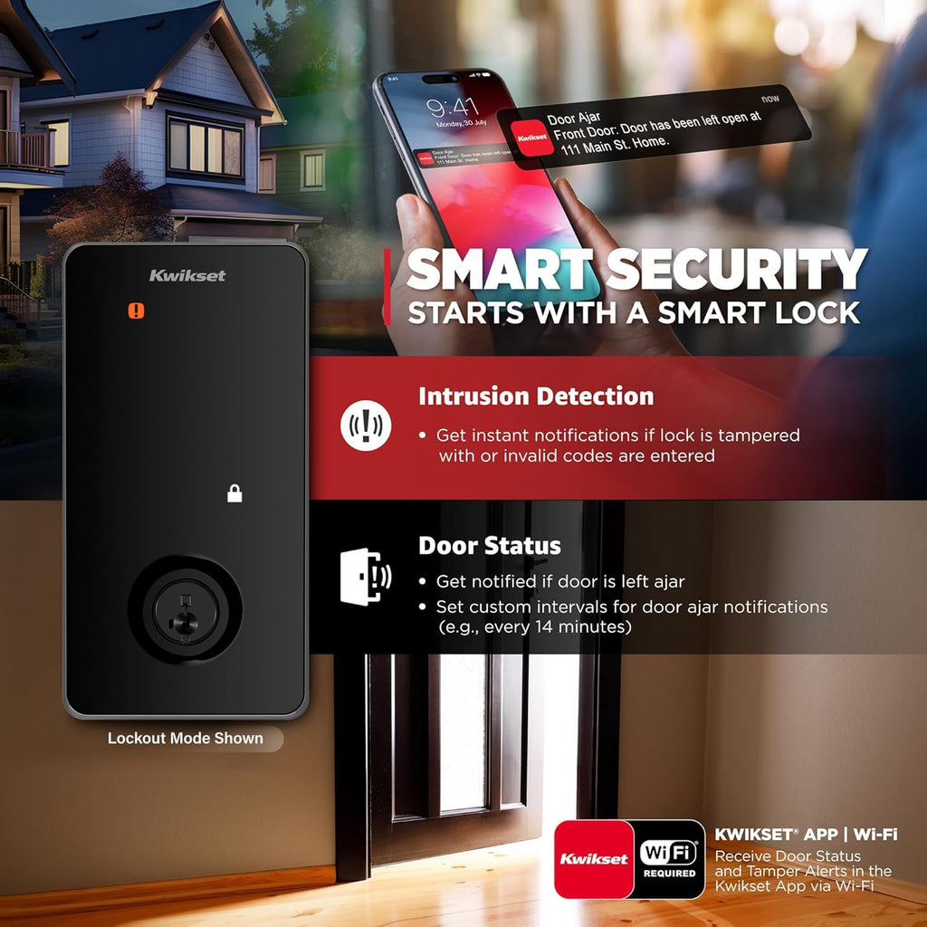 Smart WiFi & Matter Deadbolt Lock, Keyless Entry, App Control, Auto-Unlock, Easy Install