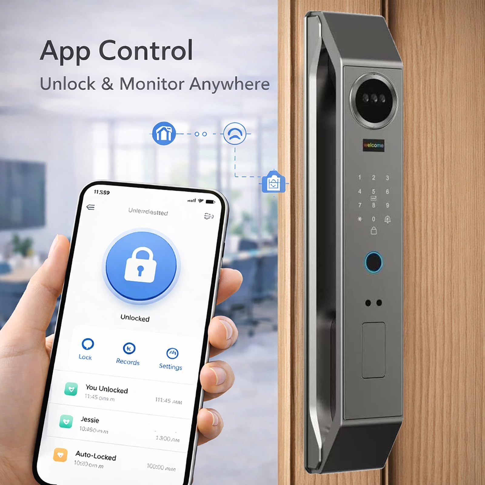3D Face Recognition Video Smart Lock with Screen