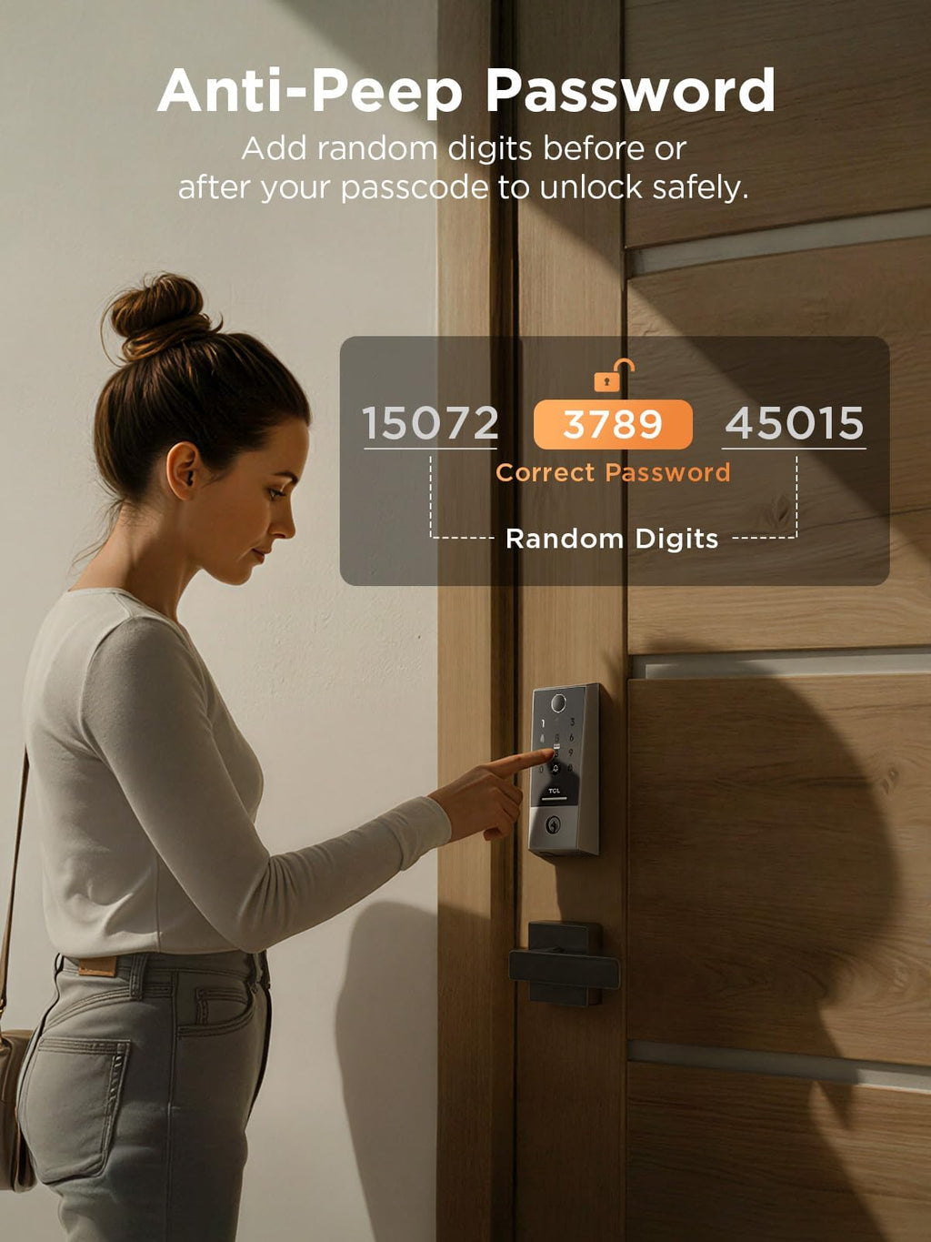 Fingerprint Keypad Deadbolt Smart Lock with Doorbell (App & Voice Control)