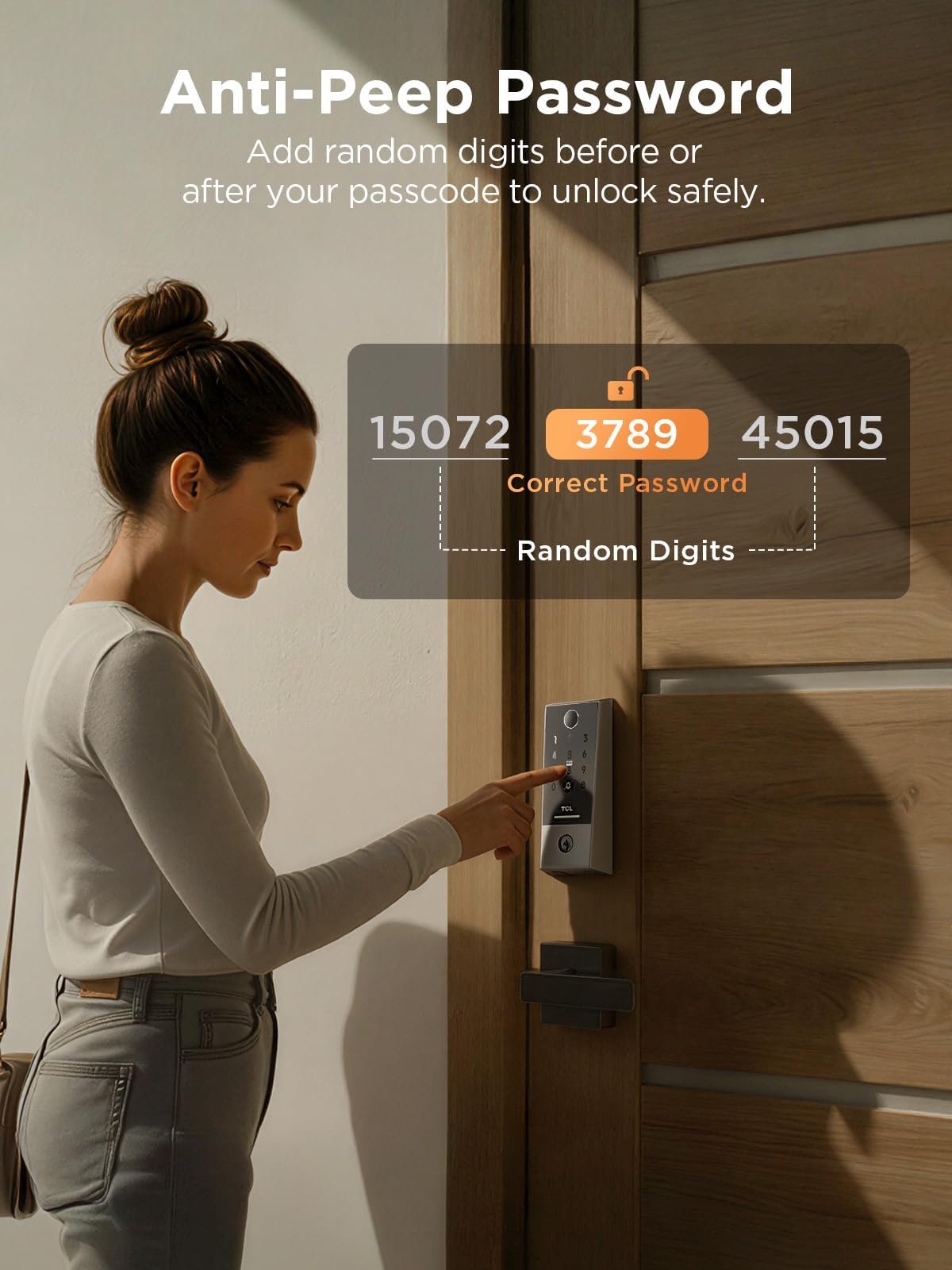 Fingerprint Keypad Deadbolt Smart Lock with Doorbell (App & Voice Control)