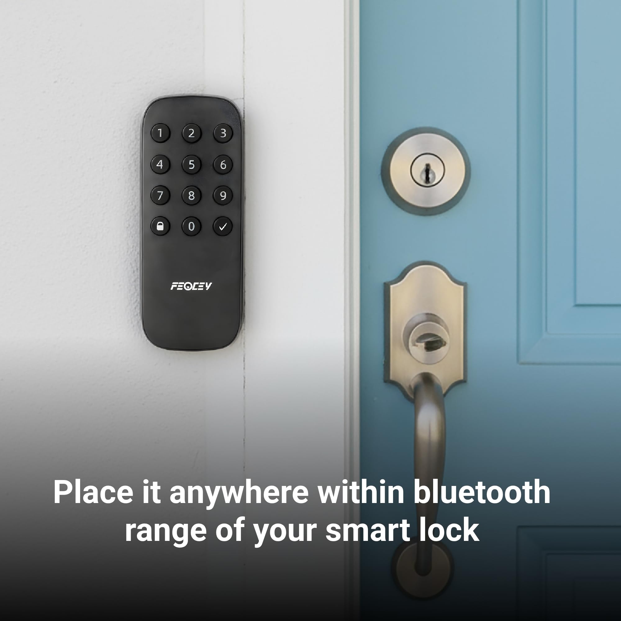 WiFi Retrofit Smart Deadbolt Lock (App & Keypad Control, Alexa Compatible)
