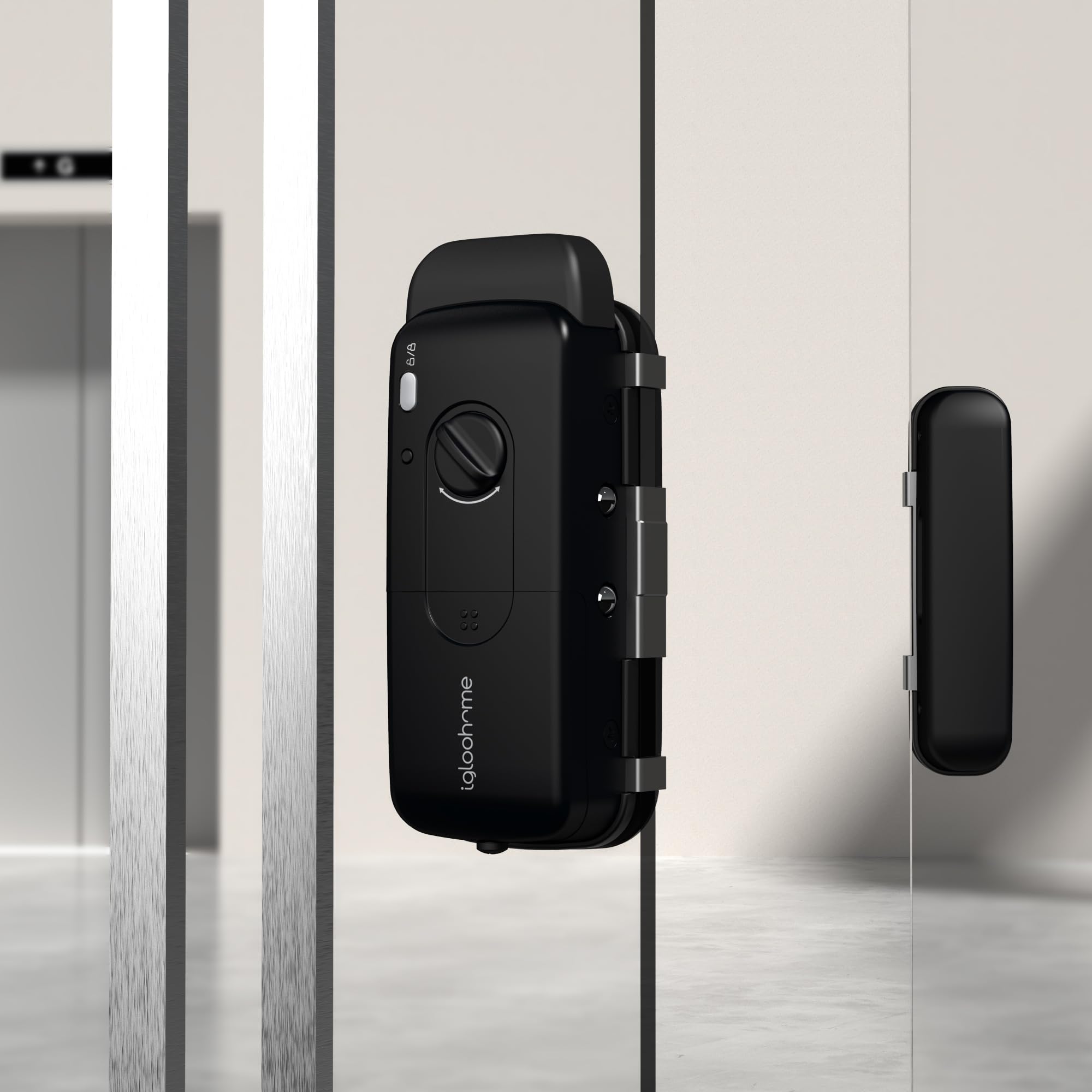 Smart Glass Door Keyless Lock (Bluetooth App Keypad & Fob Control)