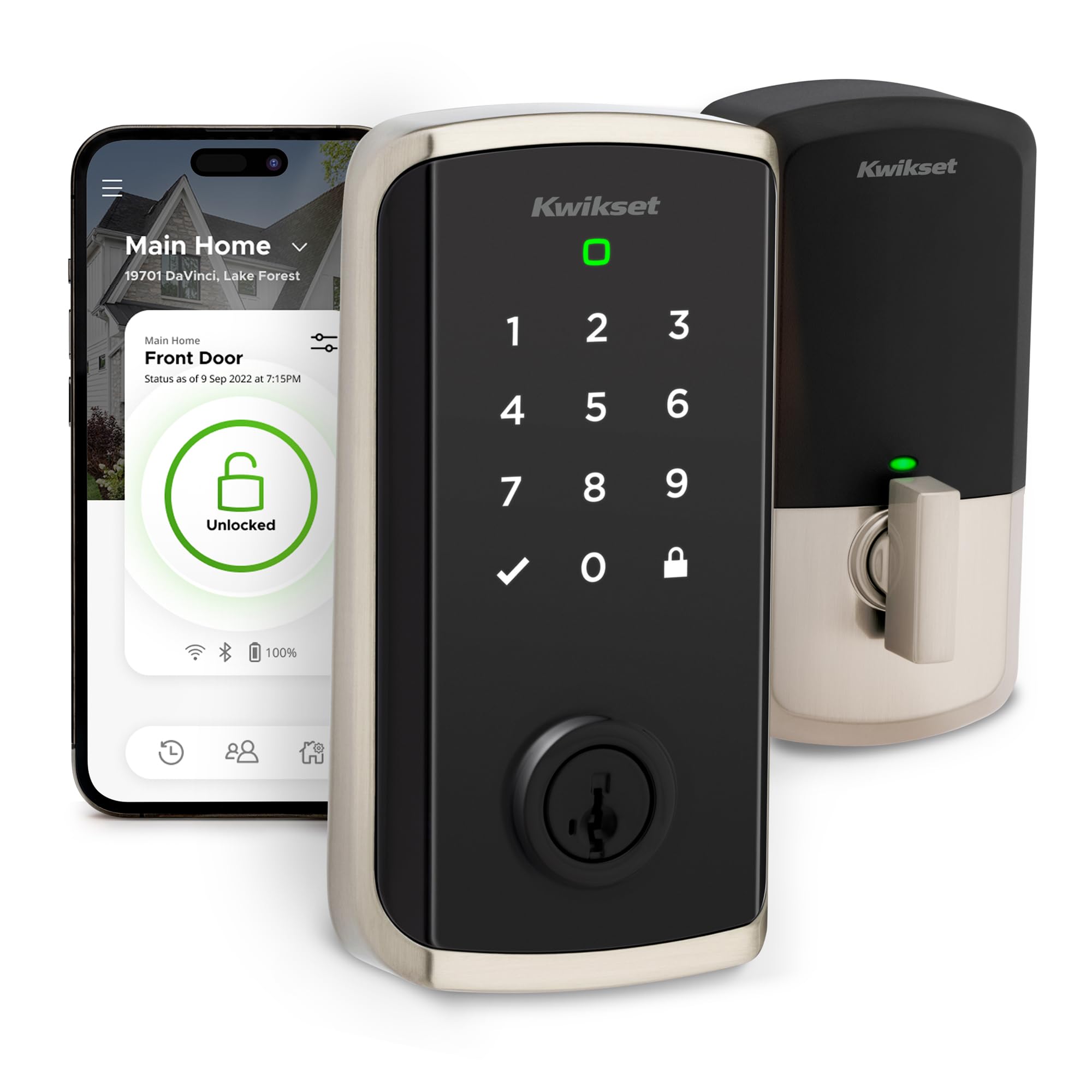 Smart WiFi & Matter Deadbolt Lock, Keyless Entry, App Control, Auto-Unlock, Easy Install