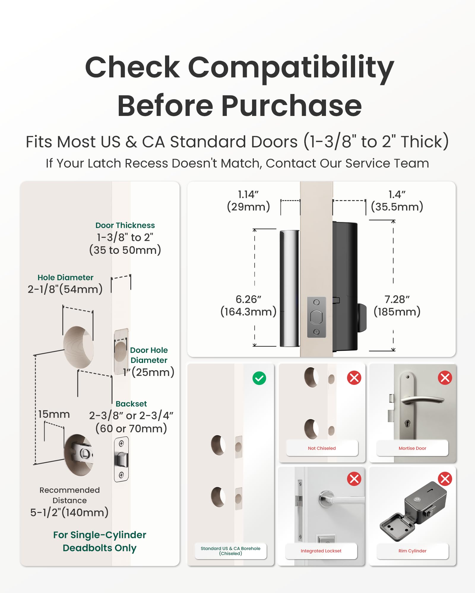Palm Vein Smart Deadbolt Lock with Keypad, Keyless Entry App Control, Auto-Lock Mechanical Key Backup