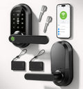 WiFi Keypad Handle Smart Door Lock with Fingerprint & Voice Control